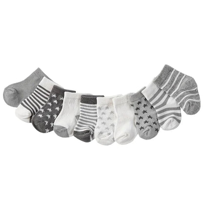 Set van 5 Paar Babysokken – Sterren & Strepen Design