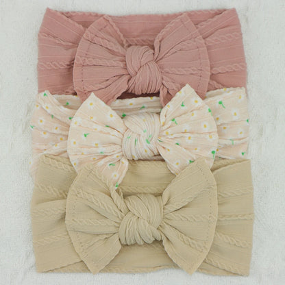 Set van 3 Baby Meisjes Haarbandjes – Strik Design | Elastisch & Comfortabel