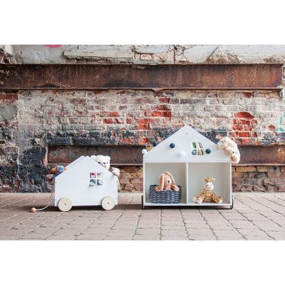 Boekenkast op Wieltjes “Hus” – MDF Wit Gelakt | Pinolino®