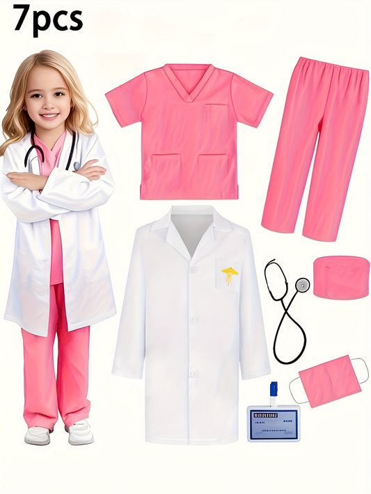Dokter Verkleedset Outfit met Jas, Stethoscoop & Dokterkoffer