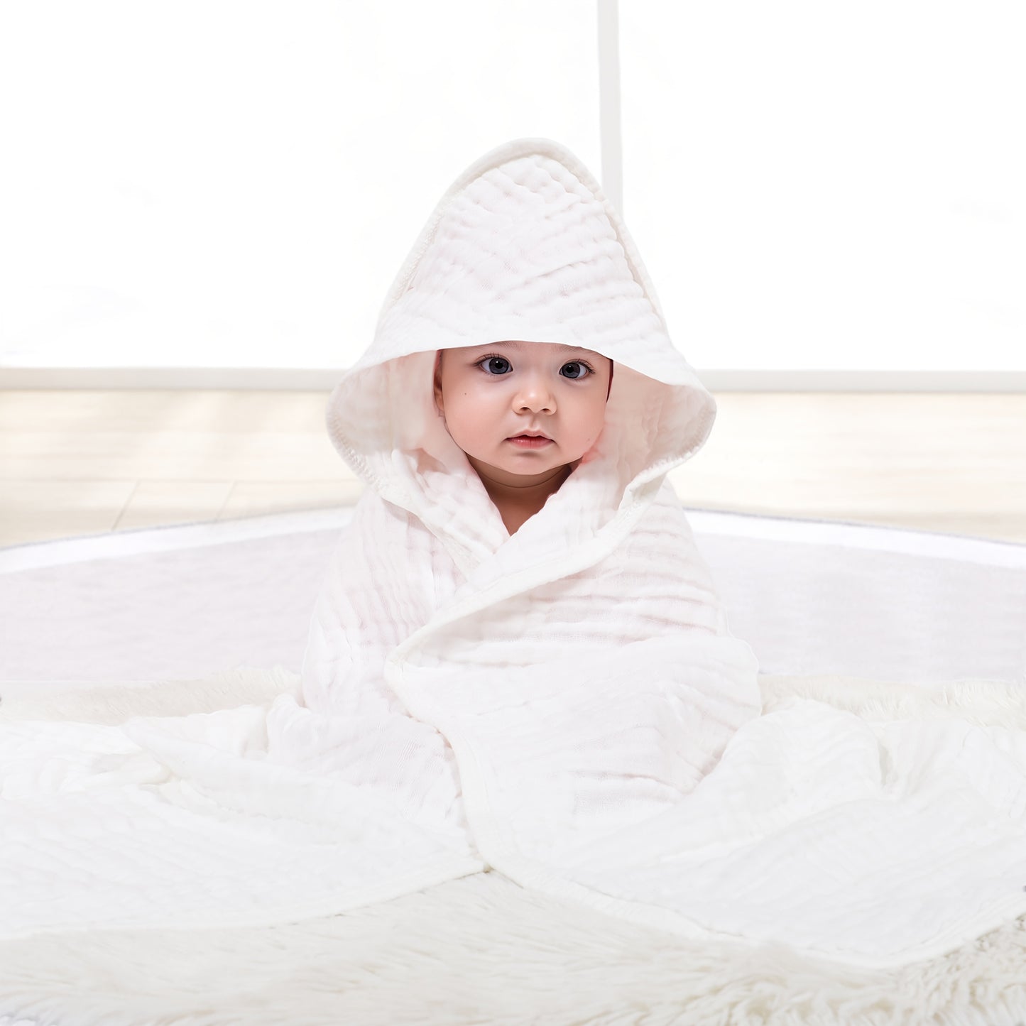 Babydoek met Capuchon – 100% Katoen, Extra Zacht & Ademend