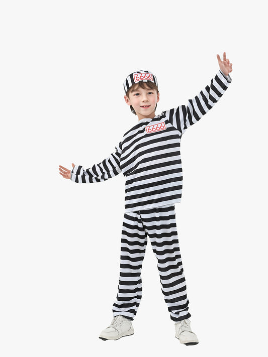 Gestreepte Set – Shirt, Broek & Muts