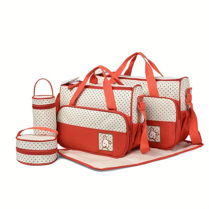 5-Delige Luiertas Set – Multifunctioneel & Ruim