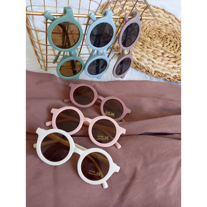 Zonnebril retro groen kids | Kinderzonnebril