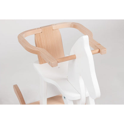 Pinolino Hobbelpaard met Verwijderbare Ring – Massief Beukenhout | Wit