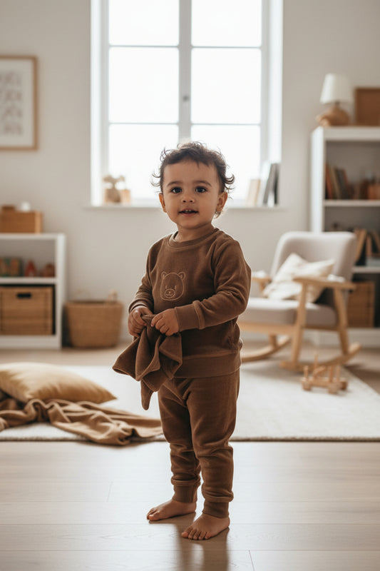 F&D Velours babypyjama | Bever bont
