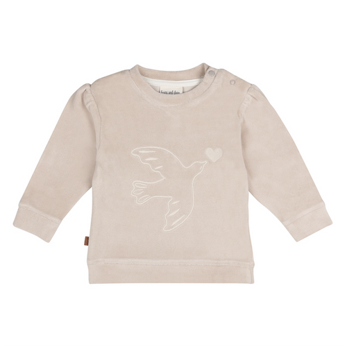 Baby Velvet Sweater | Zilvergrijs