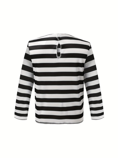 Gestreepte Set – Shirt, Broek & Muts