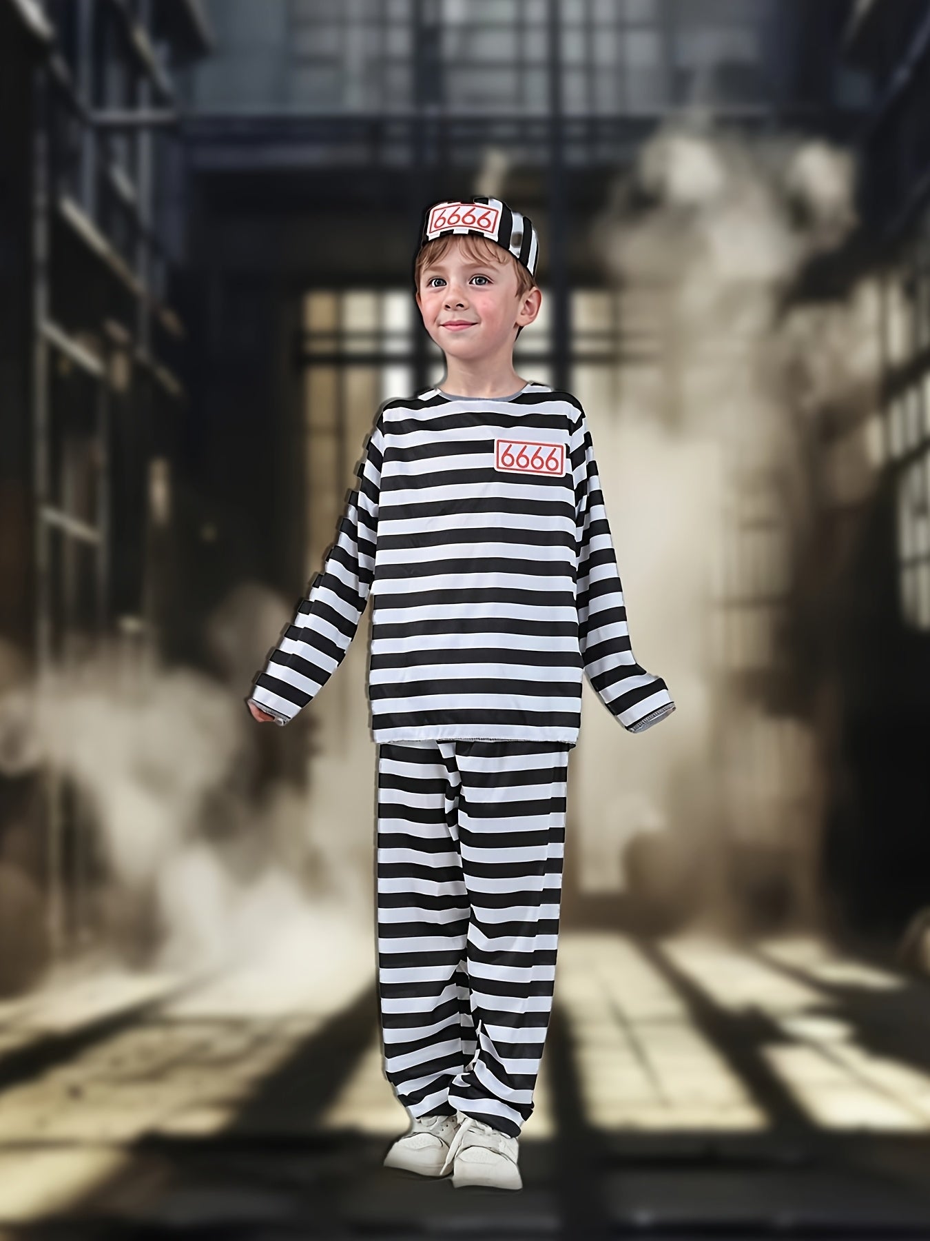 Gestreepte Set – Shirt, Broek & Muts