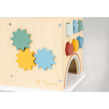 Pinolino Motoriek Kubus “Sanna” – 10-delig Houten Activiteitenblok | FSC®-gecertificeerd