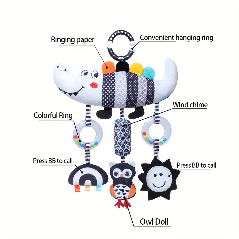 Zwart-Witte Baby Hangspeelgoed  , Kinderwagen & Bedhanger (0+ Maanden)