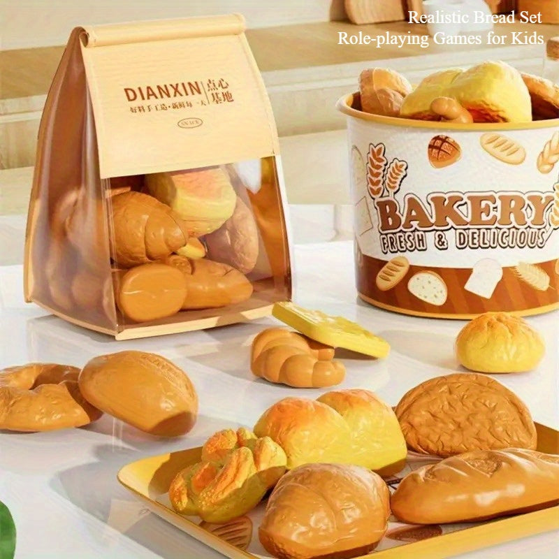 Realistische brood Speelset – 11/12/13 stuks | Duurzaam, Makkelijk Schoon te Maken